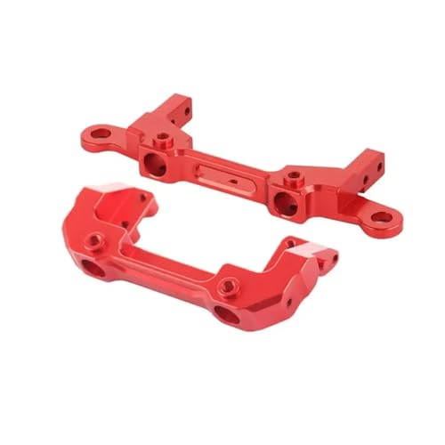 QPSJXN Aluminium vordere und hintere Stoßfänger und Servo -Halterung für 1/10 RC -Auto, die mit der III -Serie AXI03007 kompatibel ist(Red) von QPSJXN