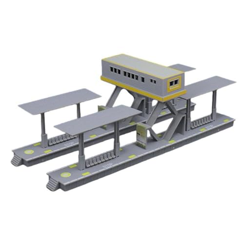 QPSJXN DIY Moderne HO Scale Bahnhof Bahnsteig Aufbau Modell für Kinder kreatives Hobby Plastik von QPSJXN