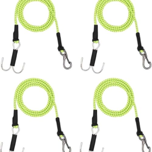 QPSJXN Elastische Schleppseile für RC -Autos 28 Zoll 4 Teile 1/10 Skala mit Haken und kinetischen Winchgurten, die mit TRX6 Gen7 Gen8 RC -Fahrzeugen und Booten kompatibel sind(Green) von QPSJXN