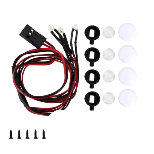 QPSJXN IPF Lights Square und Round -Scheinwerfer -Set kompatibel mit 1 24 -Skala -RC -Autos Crawler SCX24 Upgrade -Teile(Hella Lights) von QPSJXN
