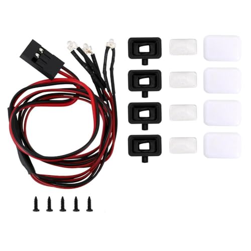 QPSJXN IPF Lights Square und Round -Scheinwerfer -Set kompatibel mit 1 24 -Skala -RC -Autos Crawler SCX24 Upgrade -Teile(IPF Lights) von QPSJXN