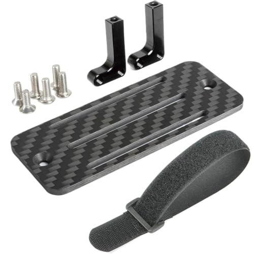 QPSJXN Kohlefaser -Tablett -Halterung für ESC -Empfänger, die mit 1/10 RC Crawler Cheater Rigs Chassis Lower Center of Rails kompatibel ist von QPSJXN