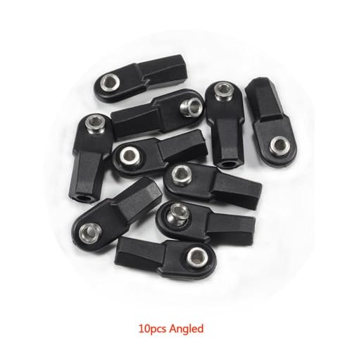 QPSJXN M4 gerade abgewinkelte Kunststoffstangenenden mit 7 mm Pivotkugel kompatibel mit 1 10 -Skala -RC -Crawler für Link Building Fits Element TF2 CC01 -Modelle(Angled 10PCS) von QPSJXN