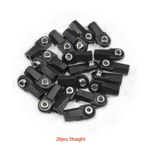 QPSJXN M4 gerade abgewinkelte Kunststoffstangenenden mit 7 mm Pivotkugel kompatibel mit 1 10 -Skala -RC -Crawler für Link Building Fits Element TF2 CC01 -Modelle(Straight 20PCS) von QPSJXN