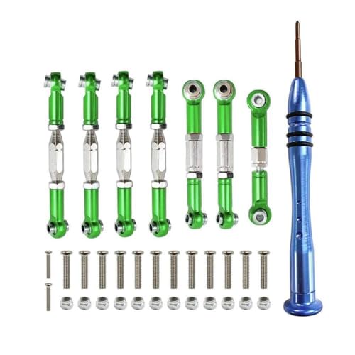QPSJXN Metall -Servo -Link -Kit für RC -Autolenker -Upgrade -Teilezubehör kompatibel mit 1 14 -Skalierungsmodellen 144001 124018 124019(Green 1 Set) von QPSJXN