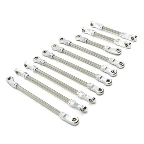 QPSJXN Metall -Zugstange für Verschiedene RC -Autos, die mit HB 1/10 R1001 R1002 R1003 kompatibel sind(Silver) von QPSJXN