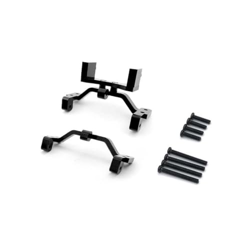 QPSJXN Metallbasis und Servo -Halterungswelle kompatibel mit RC -Autoteilen C24 C14 C14K C24K MN D91 MN99S(Black for WPL) von QPSJXN