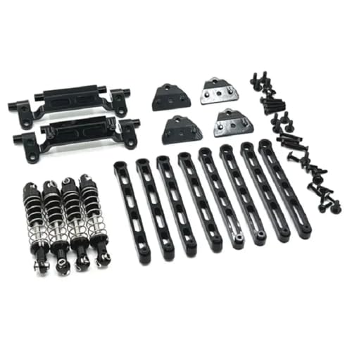 QPSJXN Metallschockdämpfer Linkstange Servo -Halterung für 1/12 Skala RC -Autos kompatibel mit MN78 MN168 -Modellen(Black) von QPSJXN
