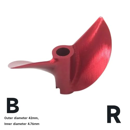 QPSJXN RC Speed ​​Boat Aluminiumpropeller 3/16 Zoll 4,76 mm P1.9 40-46 mm kompatibel mit Hydroplane- und Katamaranmodellen(42mm Right) von QPSJXN