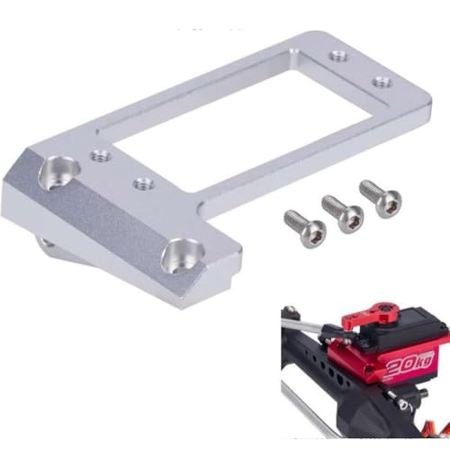QPSJXN -Servo -Mount Aluminium hinter vorderer Namensschild 1/10 RC -Autokompatible -Chassis -Upgrade -Teile für F9 -Modell(Argent) von QPSJXN
