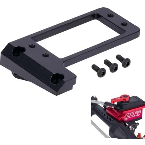 QPSJXN -Servo -Mount Aluminium hinter vorderer Namensschild 1/10 RC -Autokompatible -Chassis -Upgrade -Teile für F9 -Modell(Black) von QPSJXN