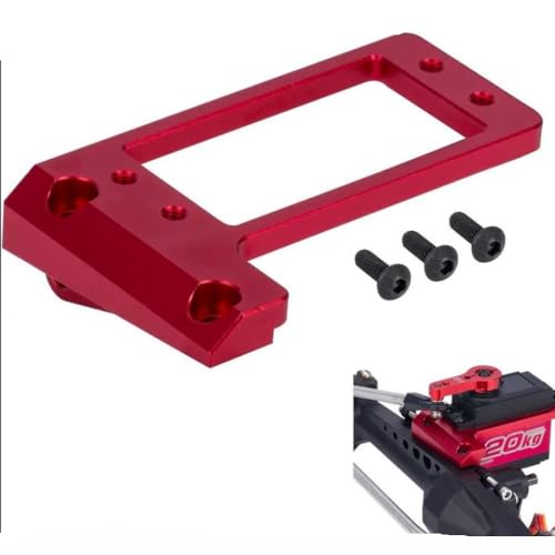 QPSJXN -Servo -Mount Aluminium hinter vorderer Namensschild 1/10 RC -Autokompatible -Chassis -Upgrade -Teile für F9 -Modell(Rouge) von QPSJXN