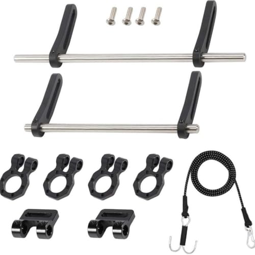 QPSJXN einstellbare 1 10 -Skala -Stoßfänger vordere Heck -Stoßstangenkit mit modularem Fairlead D Ring -Schleppgurt für RC Crawler kompatibel mit 1 10 -Skala -Off -Straßenfahrzeugen(Black) von QPSJXN