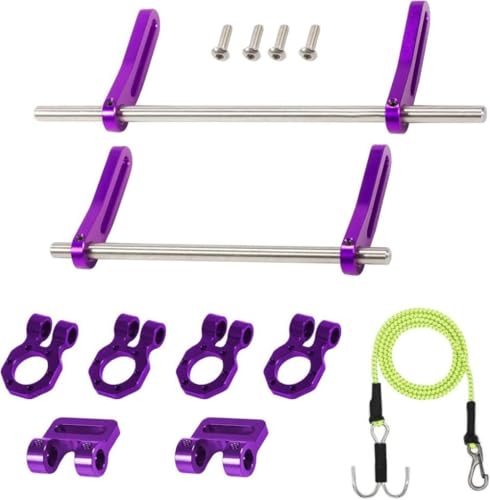 QPSJXN einstellbare 1 10 -Skala -Stoßfänger vordere Heck -Stoßstangenkit mit modularem Fairlead D Ring -Schleppgurt für RC Crawler kompatibel mit 1 10 -Skala -Off -Straßenfahrzeugen(Purple) von QPSJXN