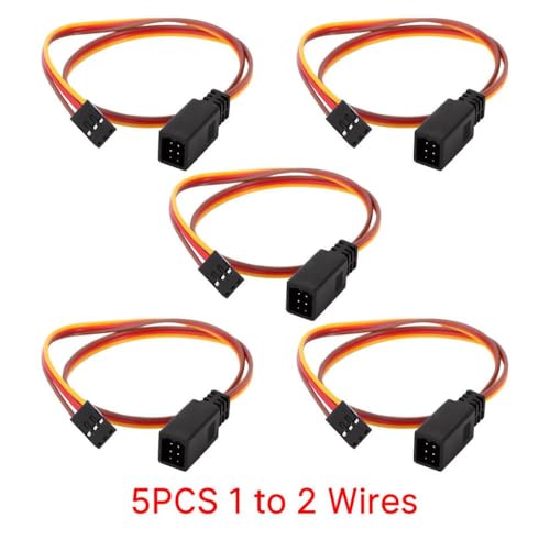 RC Servo JR Stecker Verlängerungsdraht 1 bis 2 und 1 bis 3 kompatibel mit RC -Models Cars Boats Flugzeuge(5PCS) von QPSJXN