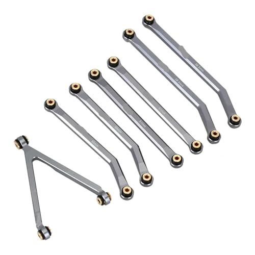 SCX24 RC Crawler Chassis Links Set Aluminium -Clearance -Teile, die mit AXI00001 C10 und AXI00002 Base Camp -Modellen kompatibel sind(Grey) von QPSJXN