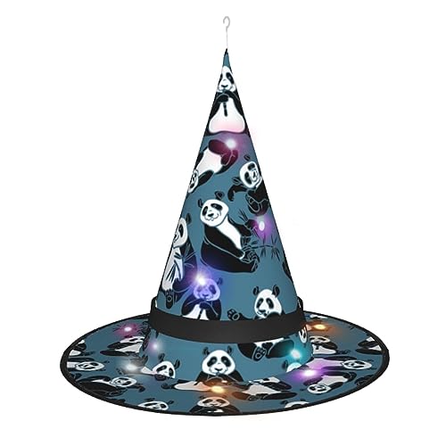 QQLADY Hexenhüte lustige pa Frauen Halloween LED Lichter Hexen Hüte Hängende Zauberer Hut DekorBeleuchtete Hexenhüte von QQLADY