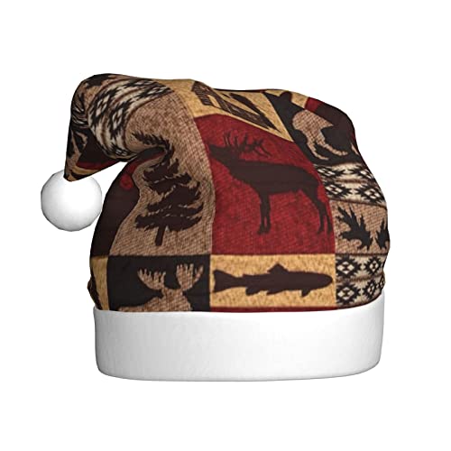 QQLADY Lodge Bear Hirsch Fisch Weihnachtsmann Hut für Erwachsene Weihnachtsmütze Xmas Urlaub Hut für Neujahr Party Supplies von QQLADY