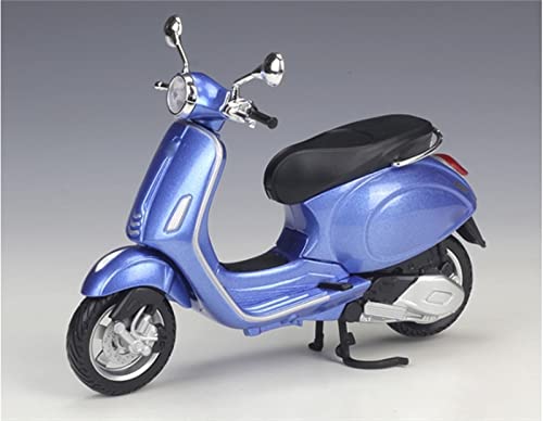QQLADY Stilvolles schönes Modell Alloy Diecast Motorradmodell Rotierende Räder Spielzeug Kindergeschenke Dekoration 1:12 Für Piaggio Für Vespa Für Primavera 150 (Color : Blu) von QQLADY