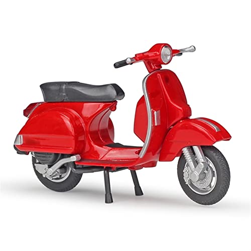 QQLADY Stilvolles schönes Modell Legierung Diecast Motorrad Dekoration Geschenke Modell Rotierende Räder Kinderspielzeug 1:18 2016 Für Piaggio Für Vespa PX 125 (Color : Rosso) von QQLADY