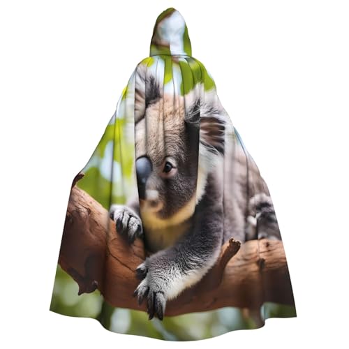 qqoupp A Little Koala Prints Halloween Kapuzenumhang für Erwachsene, super großer Kapuzenumhang mit Fliege, ohne Reißverschluss qqoupp A Little Koala Prints Halloween Kapuzenumhang für Erwachsene, super großer Kapuzenumhang mit Fliege, ohne Reißverschluss von QQOUPP