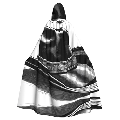 qqoupp Cowboy-Umhang mit Kapuze, schwarzer Hut, Westernstiefel, bedruckt, Halloween, Erwachsene, super großer Kapuzenumhang mit Fliege, ohne Reißverschluss qqoupp Cowboy-Umhang mit Kapuze, schwarzer Hut, Westernstiefel, bedruckt, Halloween, Erwachsene, super großer Kapuzenumhang mit Fliege, ohne Reißverschluss von QQOUPP