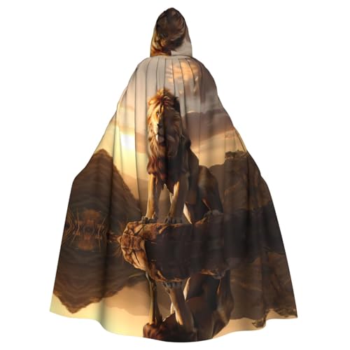 qqoupp Der König der Löwen druckt Halloween Erwachsene Kapuzenumhang super groß Kapuzenumhang mit Fliege, ohne Reißverschluss qqoupp Der König der Löwen druckt Halloween Erwachsene Kapuzenumhang super groß Kapuzenumhang mit Fliege, ohne Reißverschluss von QQOUPP