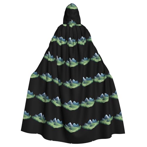 qqoupp Natural Mountains Prints Halloween Erwachsene Kapuzenumhang super groß Kapuzenumhang mit Fliege, ohne Reißverschluss von QQOUPP