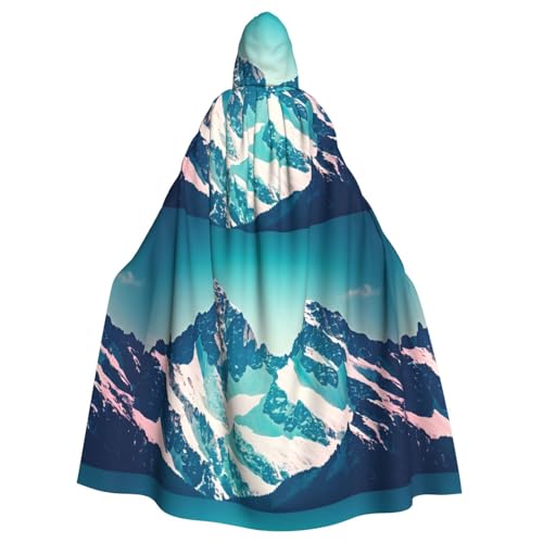qqoupp Snow On Top Of A Mountain Prints Halloween Erwachsene Kapuzenumhang Super Large Kapuzenumhang mit Fliege, ohne Reißverschluss qqoupp Snow On Top Of A Mountain Prints Halloween Erwachsene Kapuzenumhang Super Large Kapuzenumhang mit Fliege, ohne Reißverschluss von QQOUPP