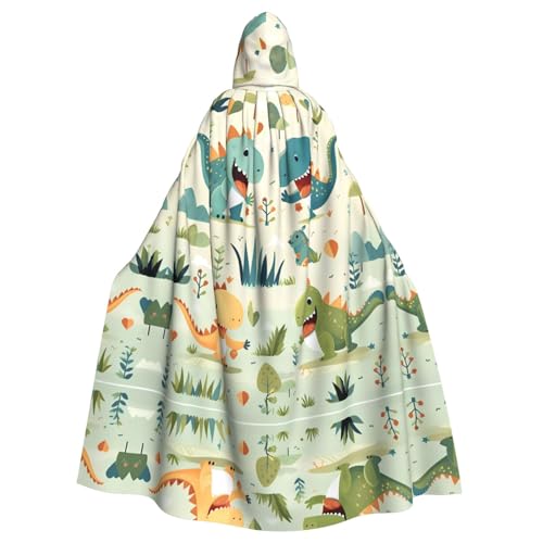 qqoupp Süßer kleiner Baby-Dinosaurier-Druck, Halloween-Erwachsenen-Kapuzenumhang mit Kapuze, super großer Kapuzenumhang mit Fliege, ohne Reißverschluss qqoupp Süßer kleiner Baby-Dinosaurier-Druck, Halloween-Erwachsenen-Kapuzenumhang mit Kapuze, super großer Kapuzenumhang mit Fliege, ohne Reißverschluss von QQOUPP