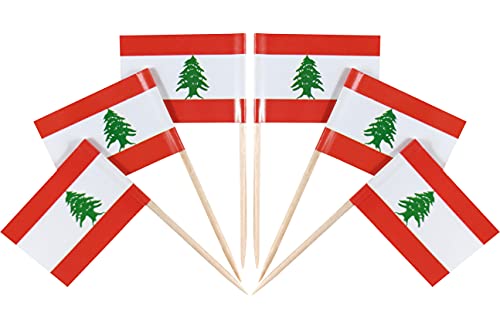 QQSD Libanon-Zahnstocher-Flagge, Libanesisch, klein, 100 Stück QQSD Libanon-Zahnstocher-Flagge, Libanesisch, klein, 100 Stück von QQSD