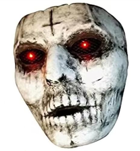 QQY Erleuchten Sie die Maske, Halloween Horror Gesicht Horror Kopfschmuck Blut rote Augen Leuchtmasken Party dekorative Accessoires (A) von QQY