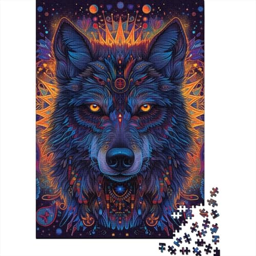 Dazzling Wolves Jigsaw Puzzles Puzzles for Adults Kids. 1000 Pieces Whimsical Challenge Toy Educational Games Home Decoration for Adults& Kids Age 14 Years Up 1000pcs (75x50cm) von QQZNFTBVF