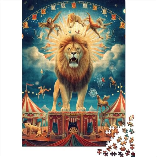 Lion Jigsaw Puzzles Puzzle for Adults Kids. 1000 Pieces Whimsical Challenge Toy Educational Games Home Decoration for Educational Games Gifts 1000pcs (75x50cm) von QQZNFTBVF