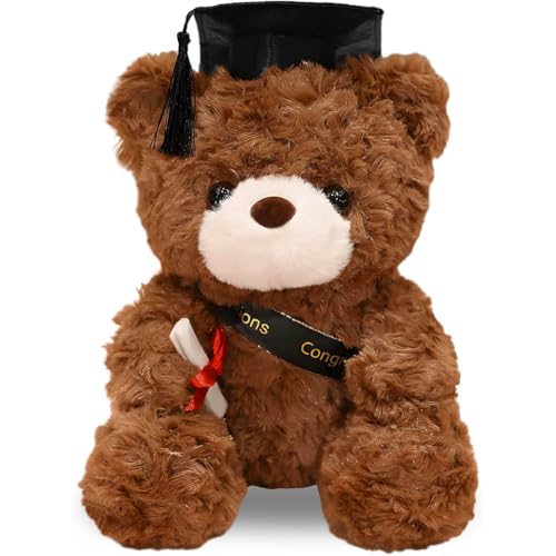 QRKPVHD Bär Plüschtier Jahreszeit der Graduierung Examensbär - 23CM Plüschbär mit Diplom und Doktorhut, Bachelor Abschluss Geschenk, Graduation Gift, Geschenke zum Bachelor Abschluss QRKPVHD Bär Plüschtier Jahreszeit der Graduierung Examensbär - 23CM Plüschbär mit Diplom und Doktorhut, Bachelor Abschluss Geschenk, Graduation Gift, Geschenke zum Bachelor Abschluss von QRKPVHD