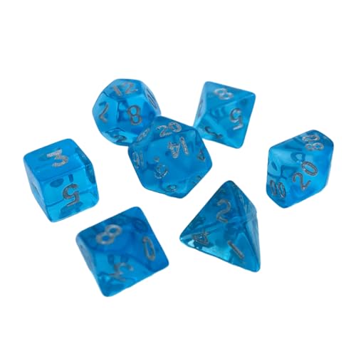 Mini Polyeder Würfel Aus Acryl Transparent Kleine Größe Mehrseitige Spielwürfel Tragbare Brettspielwürfel Für Rollenspiele Mini Polyeder Würfel Set Modisches Accessoire Langlebiges Mini von QRONCES