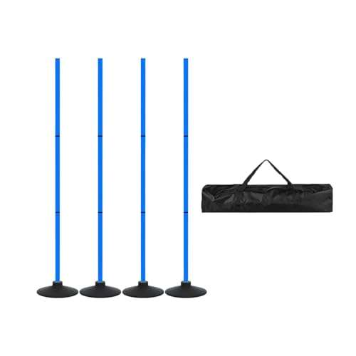 QSTDGVPW 4er Pack Agility Stangen für Sporttraining Im Fußball Und Rugby, Blau QSTDGVPW 4er Pack Agility Stangen für Sporttraining Im Fußball Und Rugby, Blau von QSTDGVPW