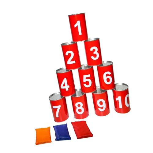 QSTDGVPW Bean Bag Toss Game Throwing Games Hand Eye Coordination Geburtstag Ostern Knockdown Kann Spiel für Indoor Familie Carnival von QSTDGVPW