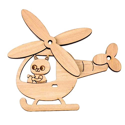 QSTDGVPW DIY Holzspielzeug-Set für Kleinkinder - und ansprechend, Hubschrauber von QSTDGVPW