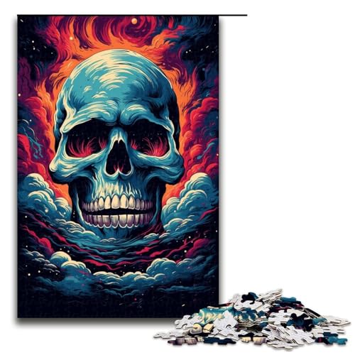 1000 Teile Astronautenschädel von SplattersLots Dickes farbiges Puzzlespiel für Erwachsene geeignet für Paare und Teenager ab 14 Jahren 75 x 50 cm von QSYFNBZL