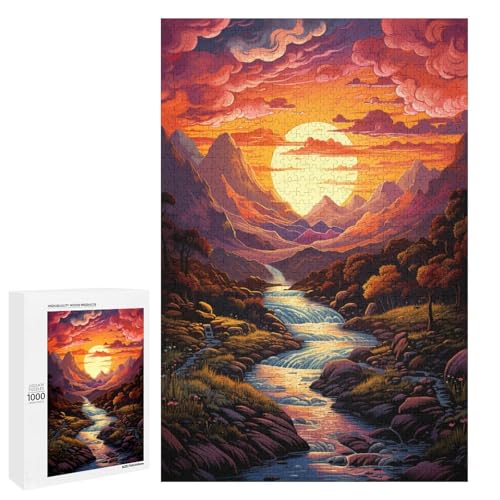 1000 Teile Buntes psychedelisches Fantasy Sonnenuntergang Puzzlespiel für Erwachsene geeignet für Paare und Teenager ab 14 Jahren 75 x 50 cm 1000 Teile Buntes psychedelisches Fantasy Sonnenuntergang Puzzlespiel für Erwachsene geeignet für Paare und Teenager ab 14 Jahren 75 x 50 cm von QSYFNBZL
