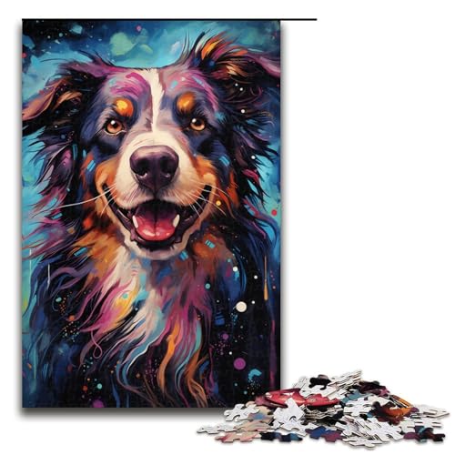1000 Teile Buntes psychedelisches Galaxie Schäferhund Puzzlespiel für Erwachsene geeignet für Paare und Teenager ab 14 Jahren 75 x 50 cm 1000 Teile Buntes psychedelisches Galaxie Schäferhund Puzzlespiel für Erwachsene geeignet für Paare und Teenager ab 14 Jahren 75 x 50 cm von QSYFNBZL