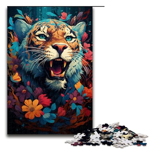 1000 Teile Buntes psychedelisches Leoparden Puzzlespiel für Erwachsene geeignet für Paare und Teenager ab 14 Jahren 75 x 50 cm 1000 Teile Buntes psychedelisches Leoparden Puzzlespiel für Erwachsene geeignet für Paare und Teenager ab 14 Jahren 75 x 50 cm von QSYFNBZL