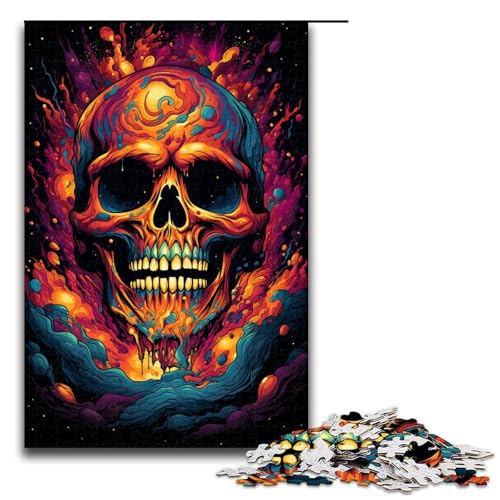 1000 Teile Buntes psychedelisches Monster auf Feuer Puzzle für Erwachsene Spaß für die ganze Familie Familienspiel Stressabbau schwierige Herausforderung 75 x 50 cm 1000 Teile Buntes psychedelisches Monster auf Feuer Puzzle für Erwachsene Spaß für die ganze Familie Familienspiel Stressabbau schwierige Herausforderung 75 x 50 cm von QSYFNBZL