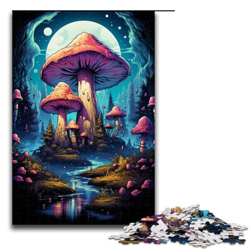 1000 Teile Buntes psychedelisches Mystery Pilze Puzzlespiel für Erwachsene geeignet für Paare und Teenager ab 14 Jahren 75 x 50 cm von QSYFNBZL