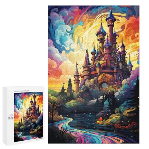 1000 Teile Buntes psychedelisches Schloss Puzzle für Erwachsene. Unmögliches Puzzle zum Stressabbau für Teenager ab 14 Jahren. 75 x 50 cm 1000 Teile Buntes psychedelisches Schloss Puzzle für Erwachsene. Unmögliches Puzzle zum Stressabbau für Teenager ab 14 Jahren. 75 x 50 cm von QSYFNBZL