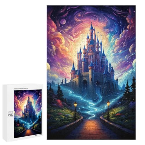 1000 Teile Buntes psychedelisches Schloss Puzzlespiel für Erwachsene geeignet für Paare und Teenager ab 14 Jahren 75 x 50 cm von QSYFNBZL