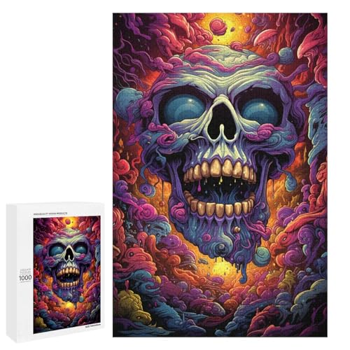 1000 Teile Buntes psychedelisches Teufels Puzzlespiel für Erwachsene geeignet für Paare und Teenager ab 14 Jahren 75 x 50 cm von QSYFNBZL