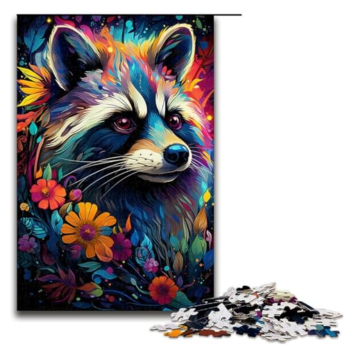 1000 Teile Buntes psychedelisches Waschbär Puzzle für Erwachsene. Unmögliches Puzzle zum Stressabbau für Teenager ab 14 Jahren. 75 x 50 cm 1000 Teile Buntes psychedelisches Waschbär Puzzle für Erwachsene. Unmögliches Puzzle zum Stressabbau für Teenager ab 14 Jahren. 75 x 50 cm von QSYFNBZL
