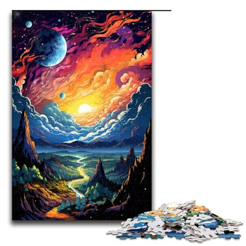 1000 Teile Fantasy Planetenlandschafts Puzzlespiel für Erwachsene geeignet für Paare und Teenager ab 14 Jahren 75 x 50 cm von QSYFNBZL